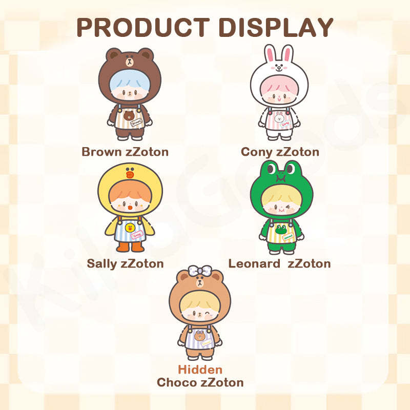 zZoton x LINEFRIENDS My Best Friends Series Plush Blind Box