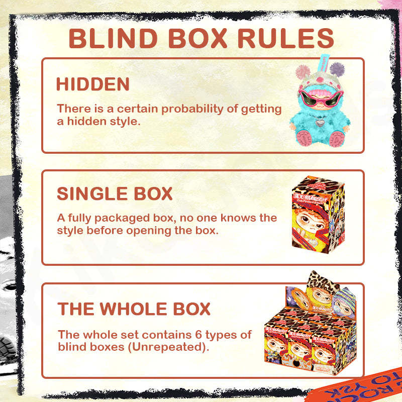 WAKUKU Fuzzy Trendy Fun Party Series Plush Blind Box