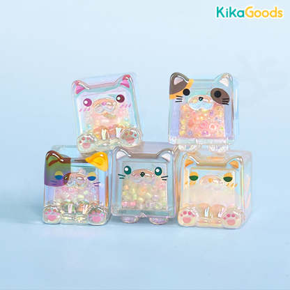 Square Cat Ice Cube Glow In The Dark Series Blind Bag