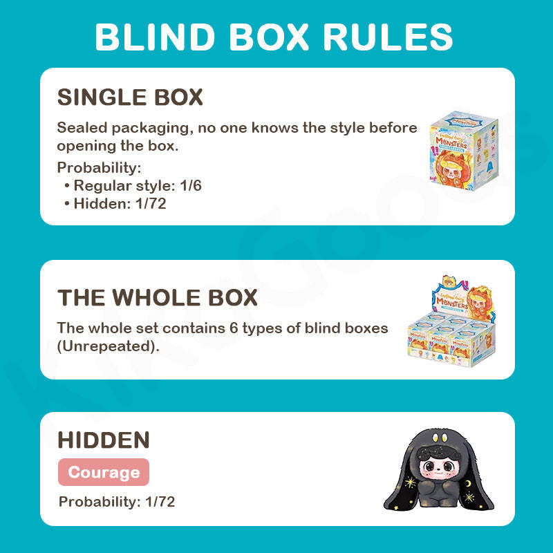 Q.Kid Emotional Hairy Monsters Series Plush Blind Box