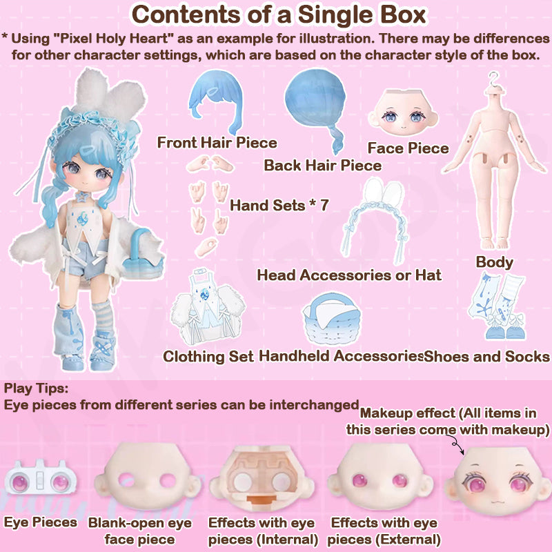 Liroro Binary Sweetheart Series Action Figure BJD Blind Box