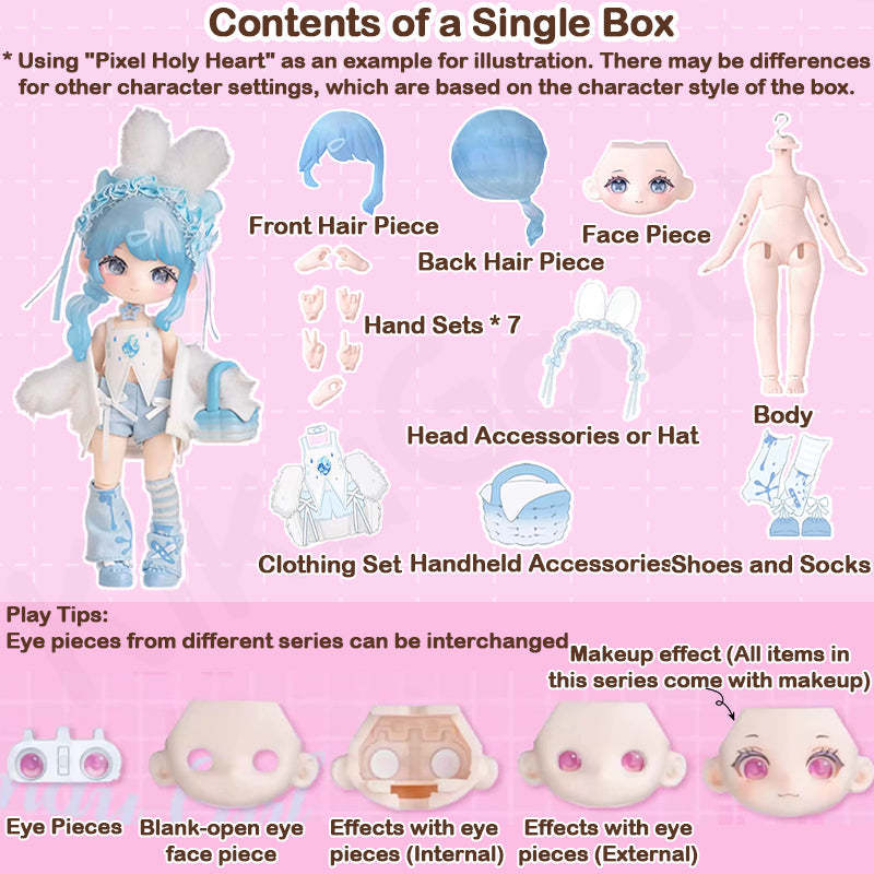 Liroro Binary Sweetheart Series Action Figure BJD Blind Box