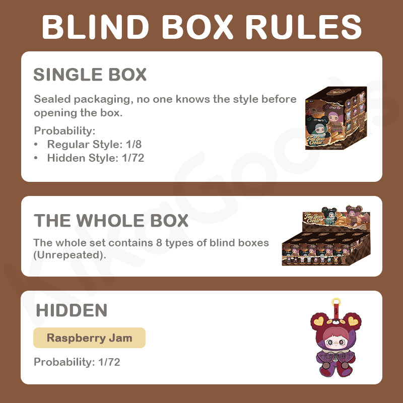 MayMei Tiny Bear Cookie Series Plush Blind Box