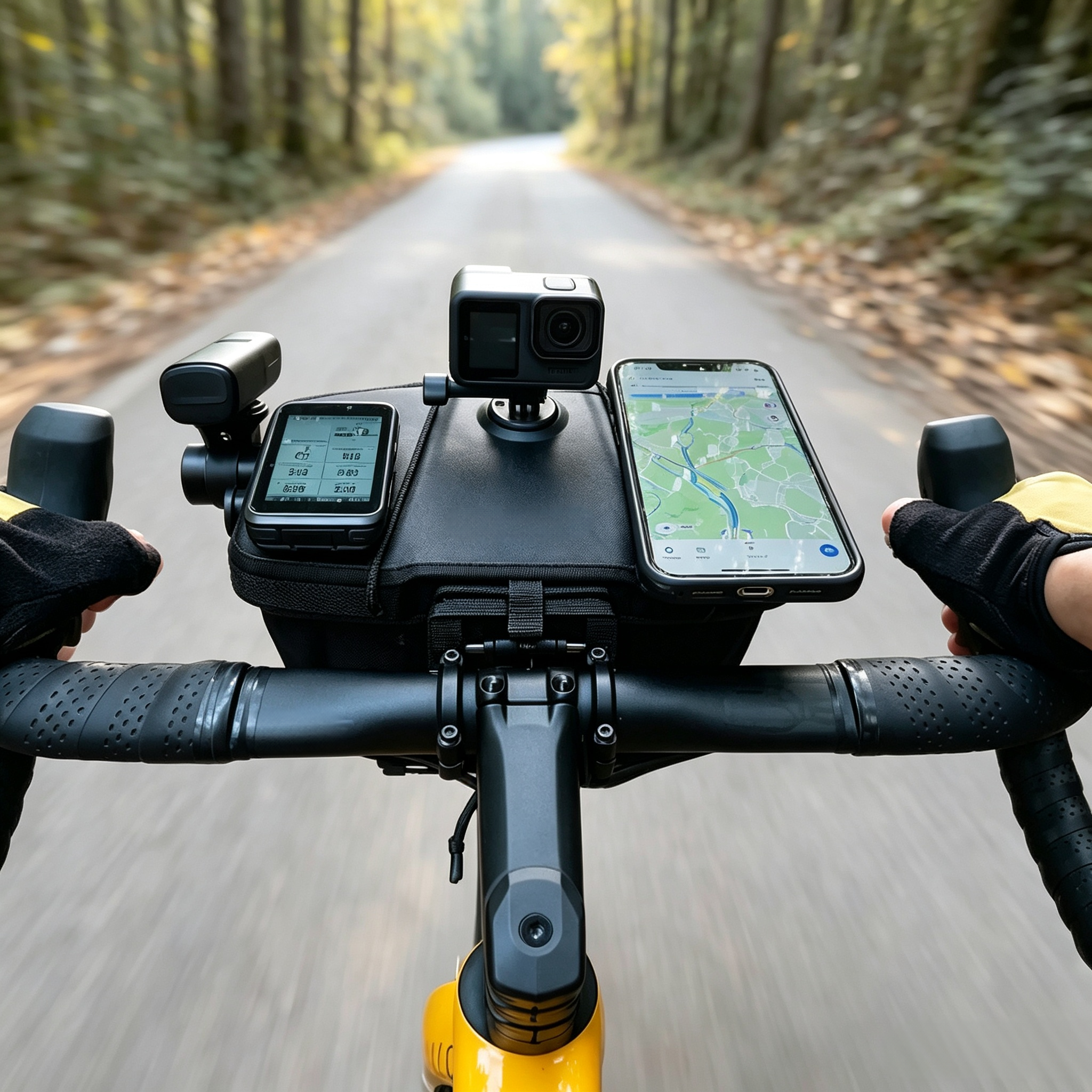3.3L Modular Handlebar Bag – Quick‑Release Aluminum Mount, Device Platform, 1175g, Weather‑Resistant