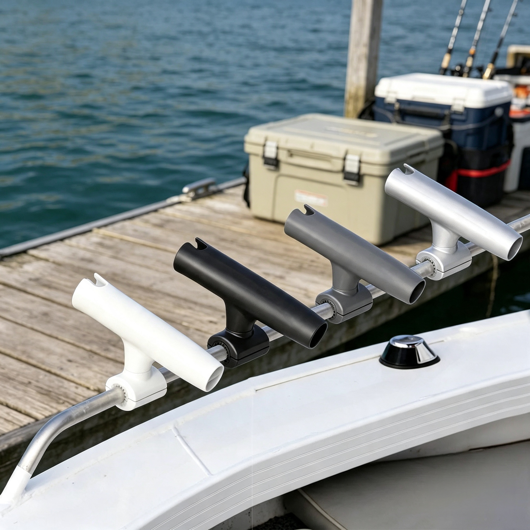 Clamp-On Rod Rack / Rocket Launcher – 6-Rod Storage System