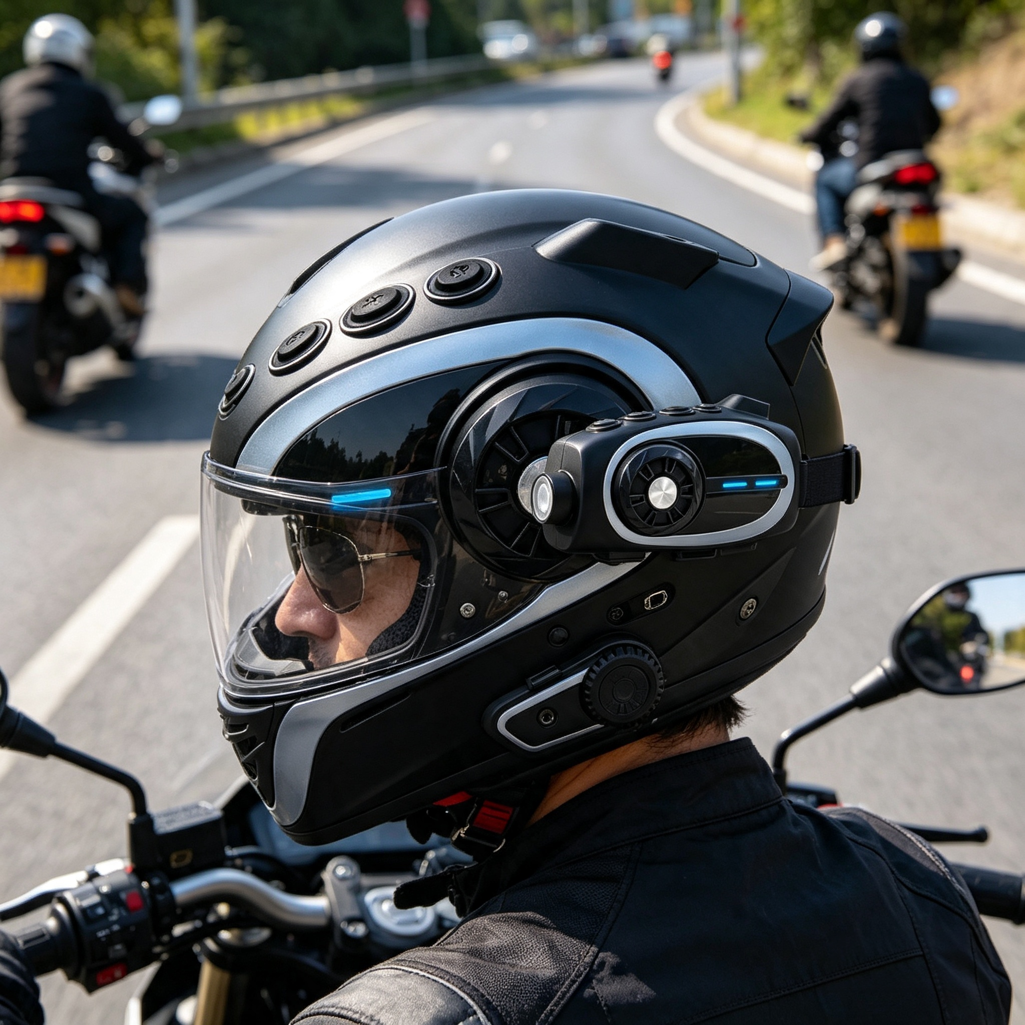 Motorcycle Bluetooth Intercom – Multi-Brand Compatible with App Control