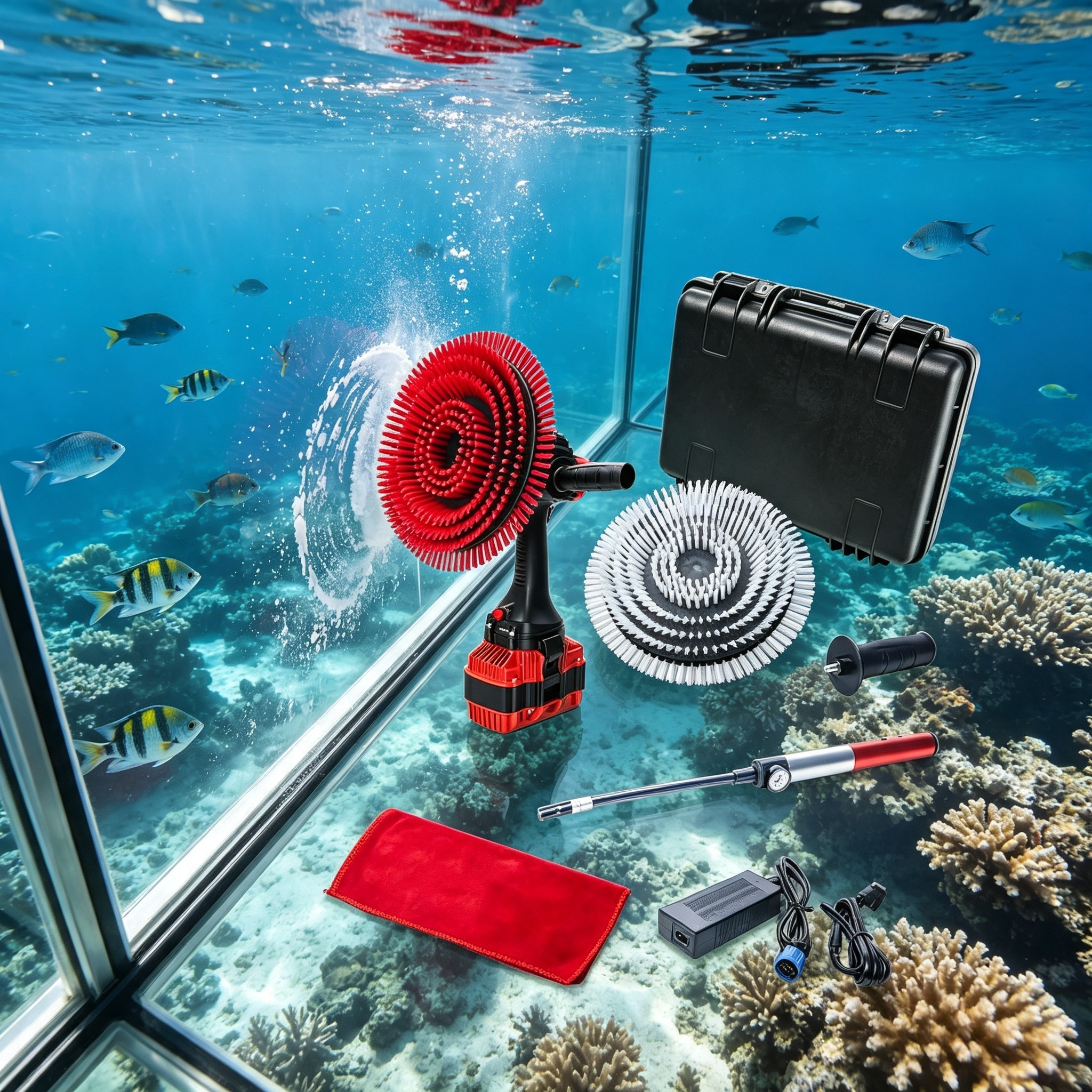 Electric Hull Cleaning Brush System