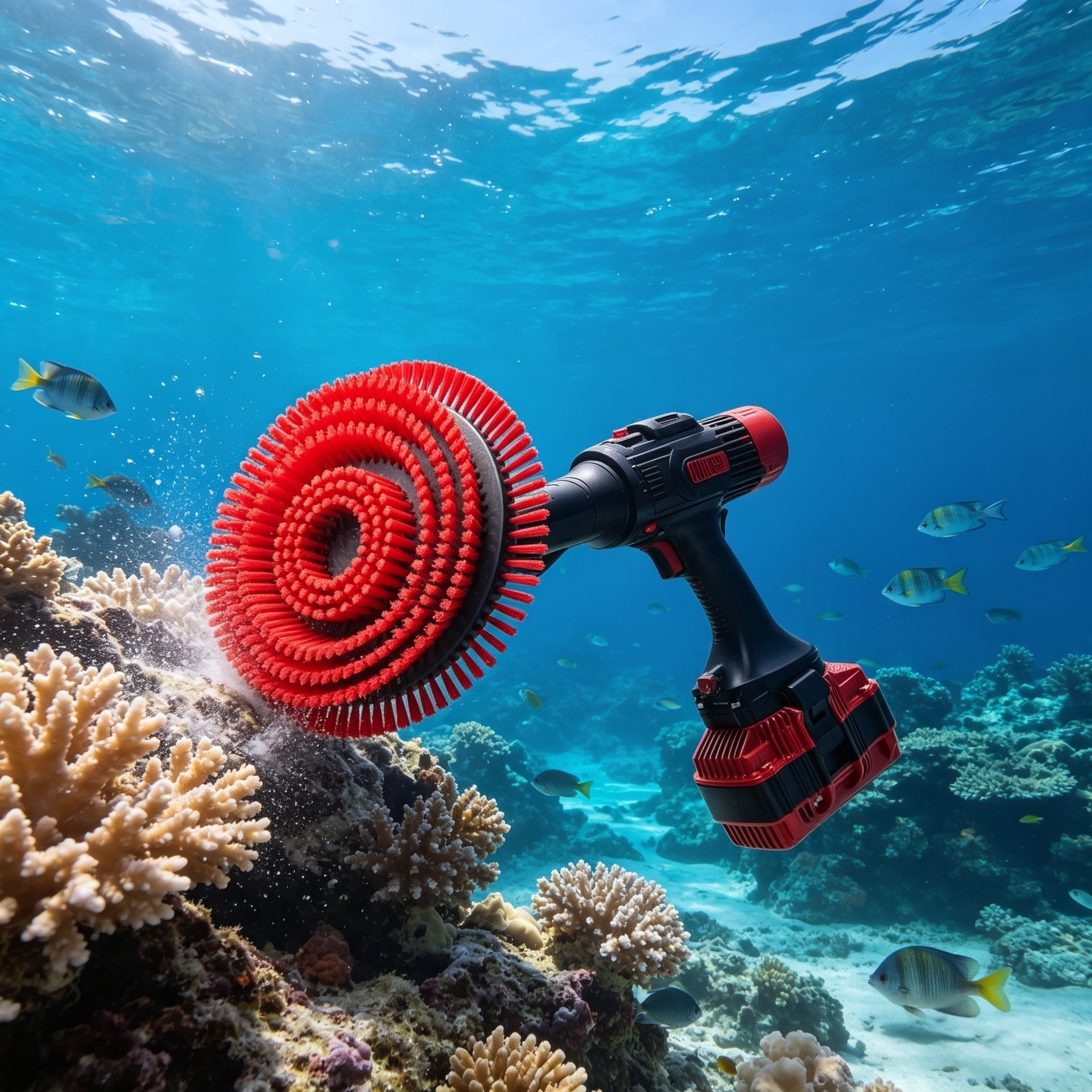 Electric Hull Cleaning Brush System
