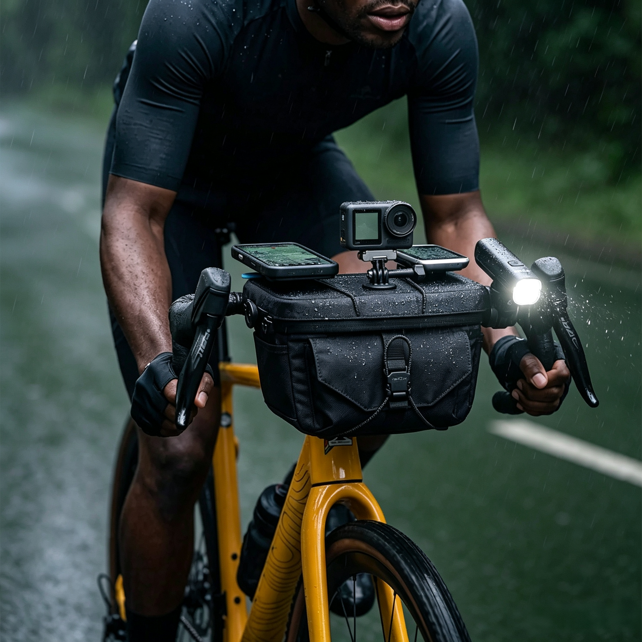 3.3L Modular Handlebar Bag – Quick‑Release Aluminum Mount, Device Platform, 1175g, Weather‑Resistant