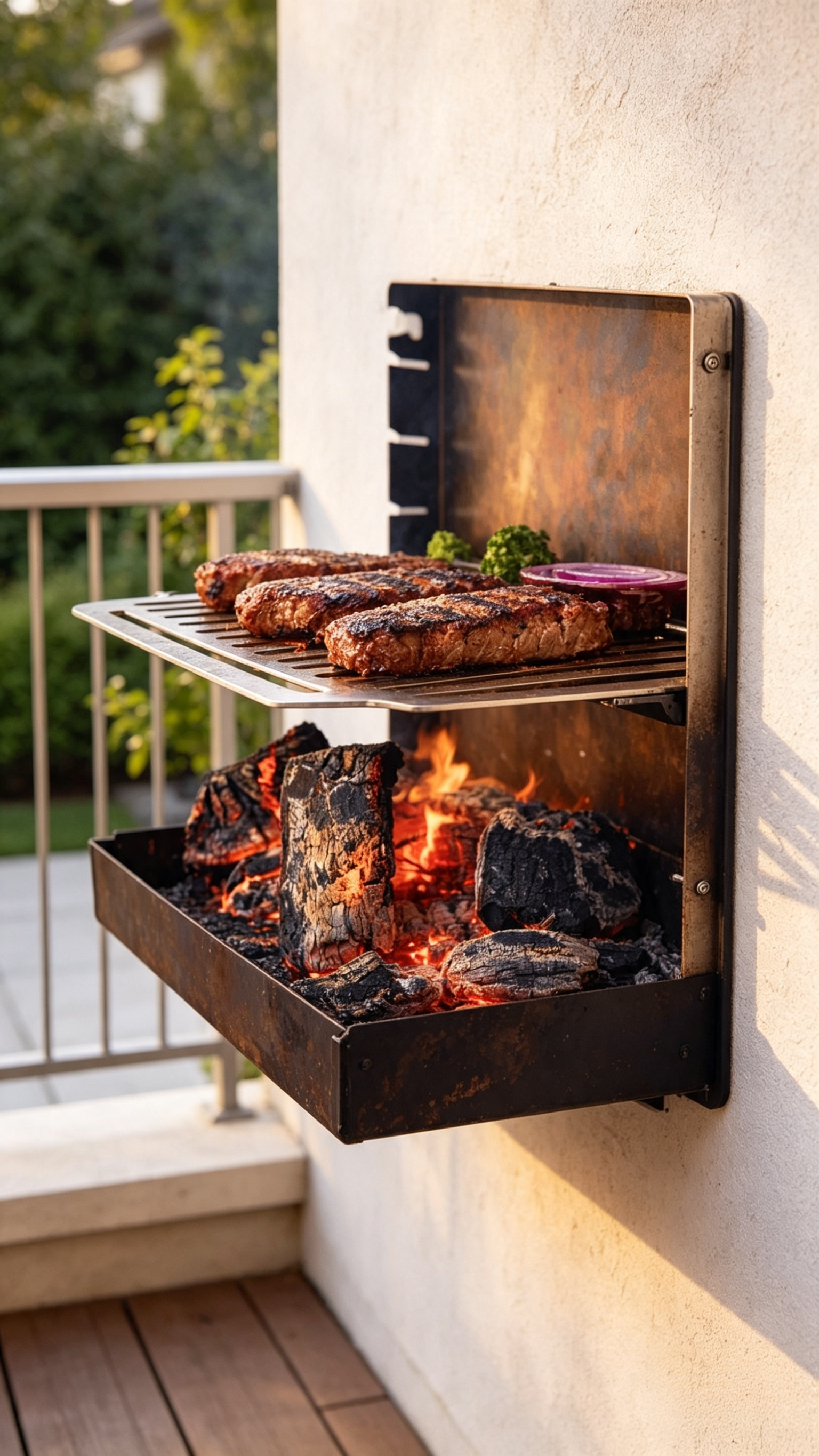 Wall Mounted Grill – Compact Foldable BBQ System