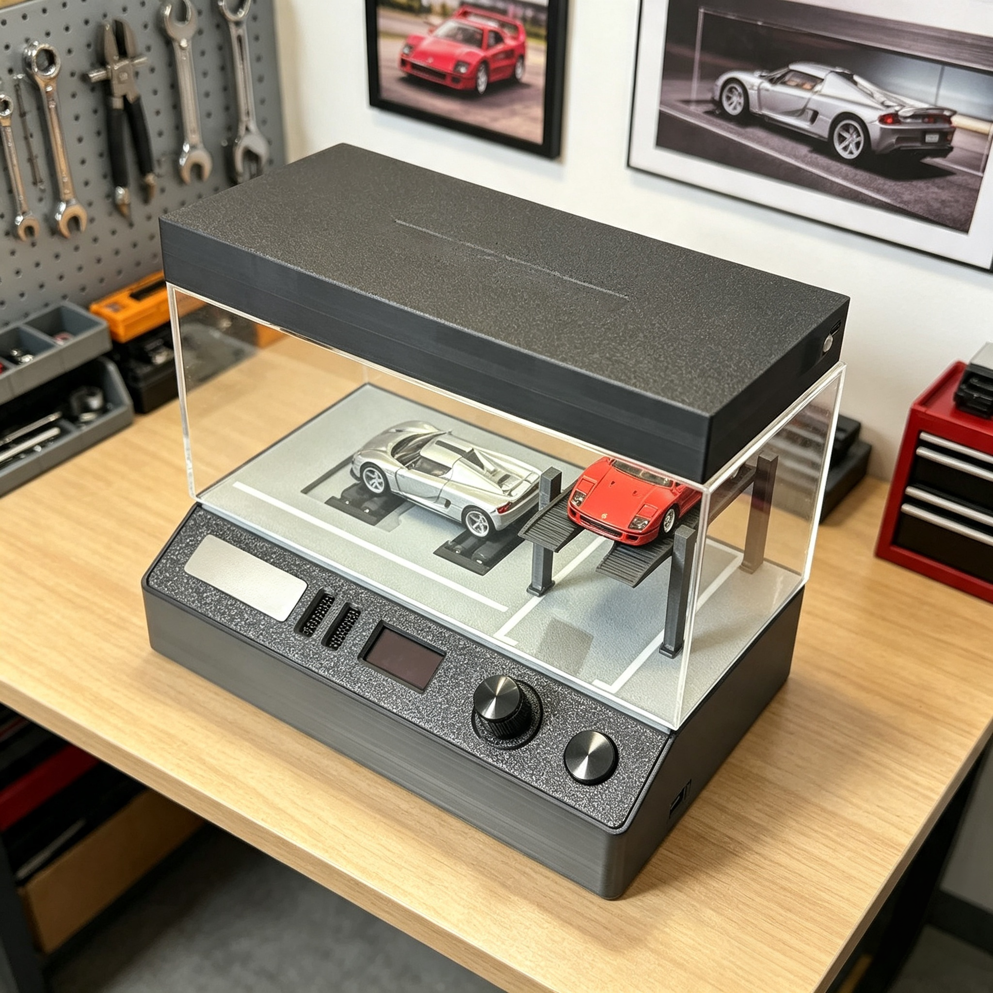 1:64 Interactive Garage Display Case