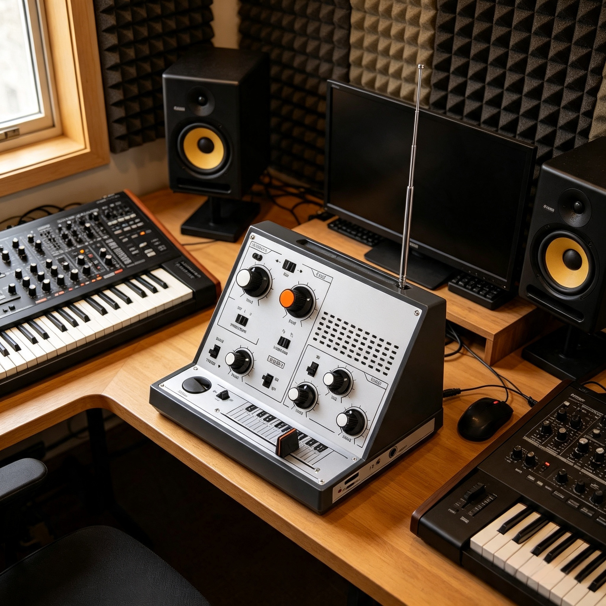 Portable Touch-Sensitive Synthesizer with Retro Analog Sound & Effects