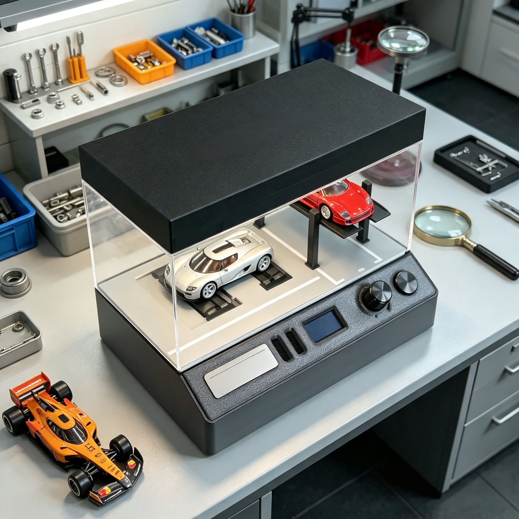1:64 Interactive Garage Display Case