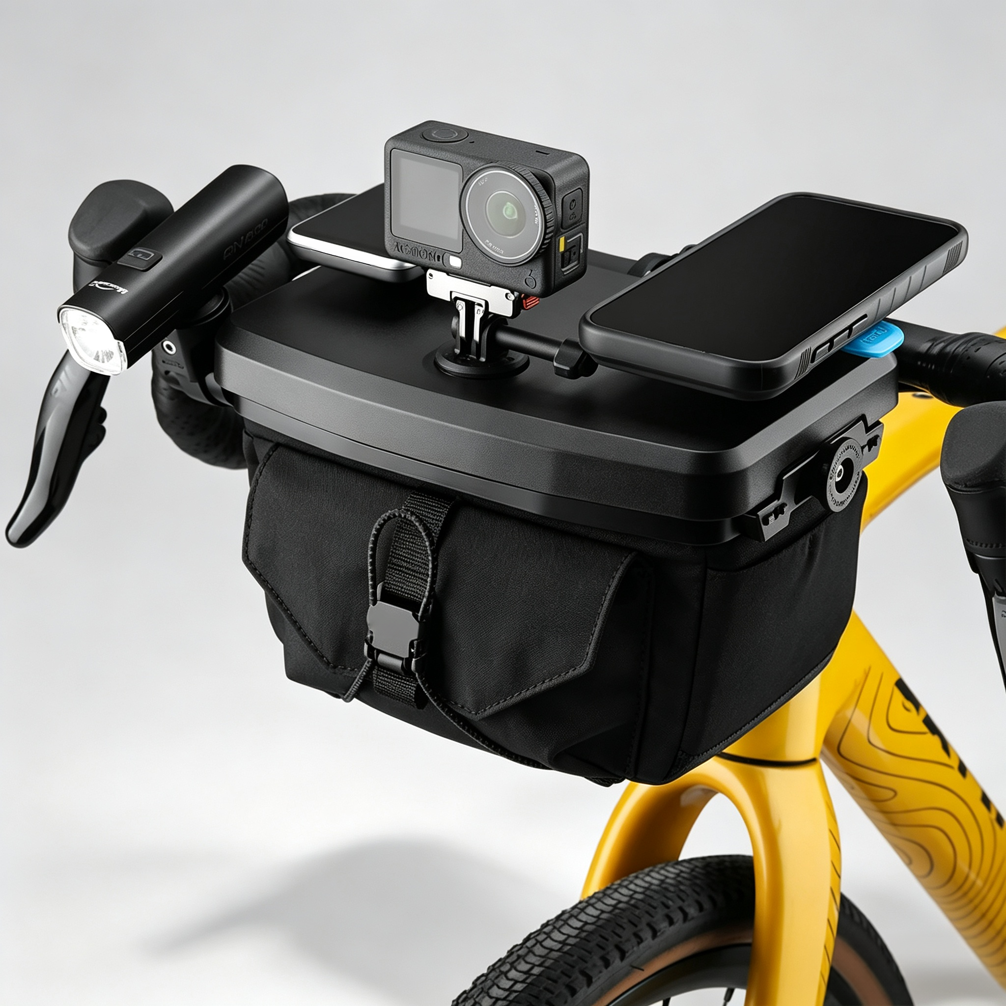 3.3L Modular Handlebar Bag – Quick‑Release Aluminum Mount, Device Platform, 1175g, Weather‑Resistant