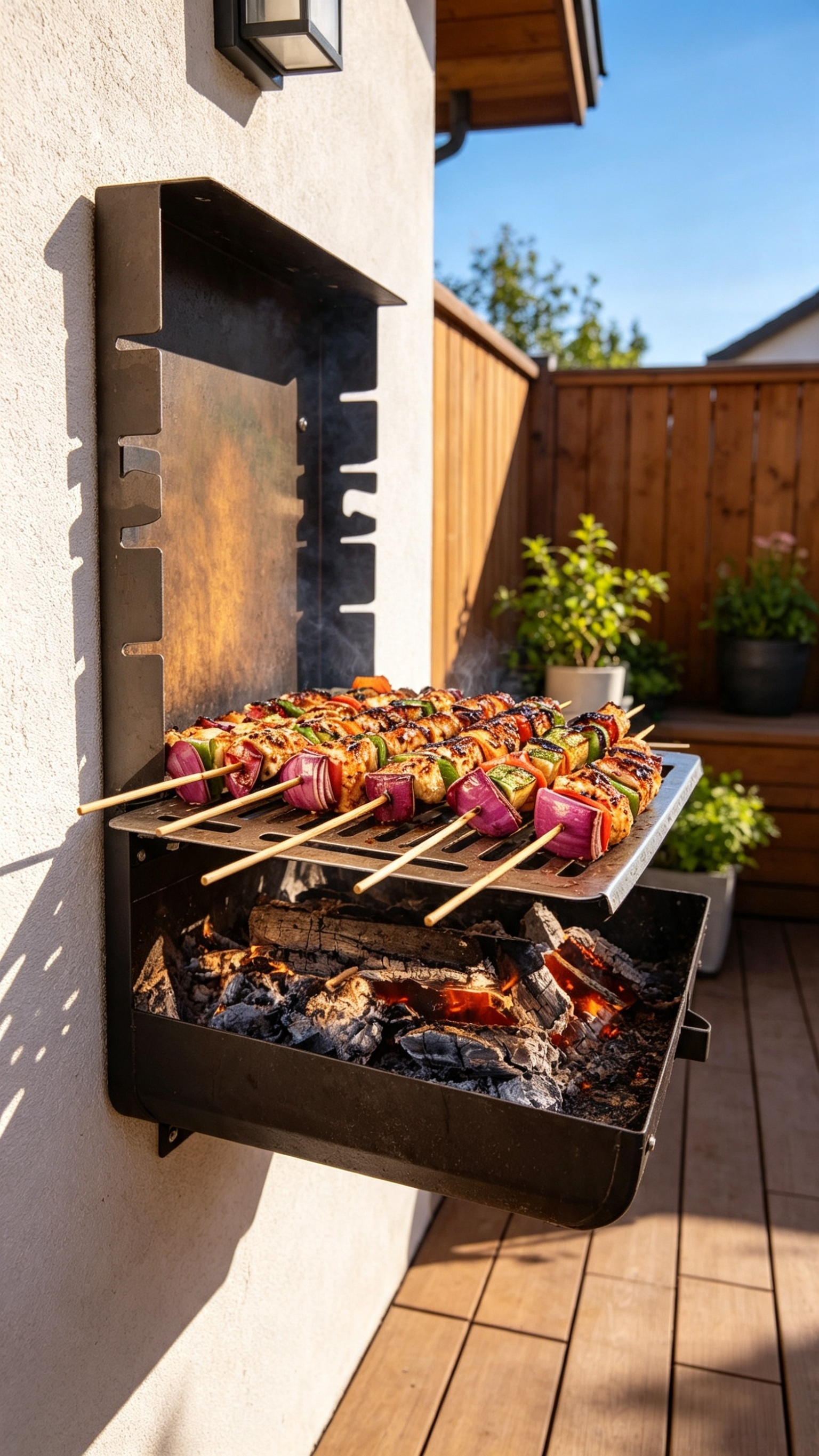 Wall Mounted Grill – Compact Foldable BBQ System