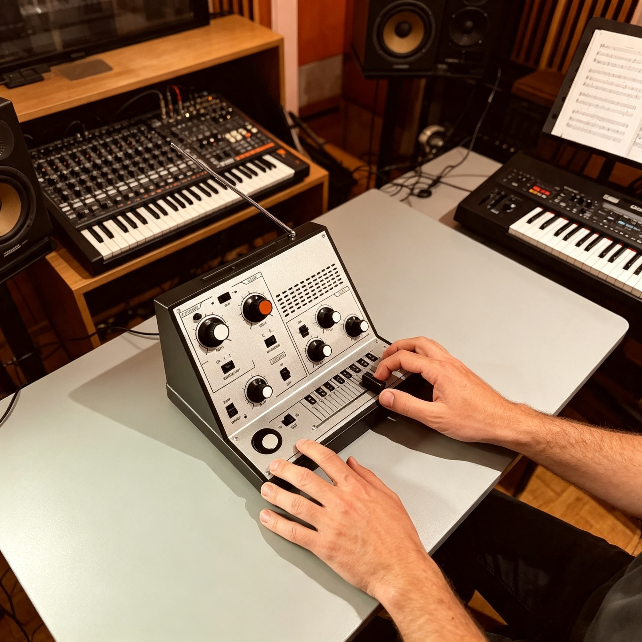 Portable Touch-Sensitive Synthesizer with Retro Analog Sound & Effects