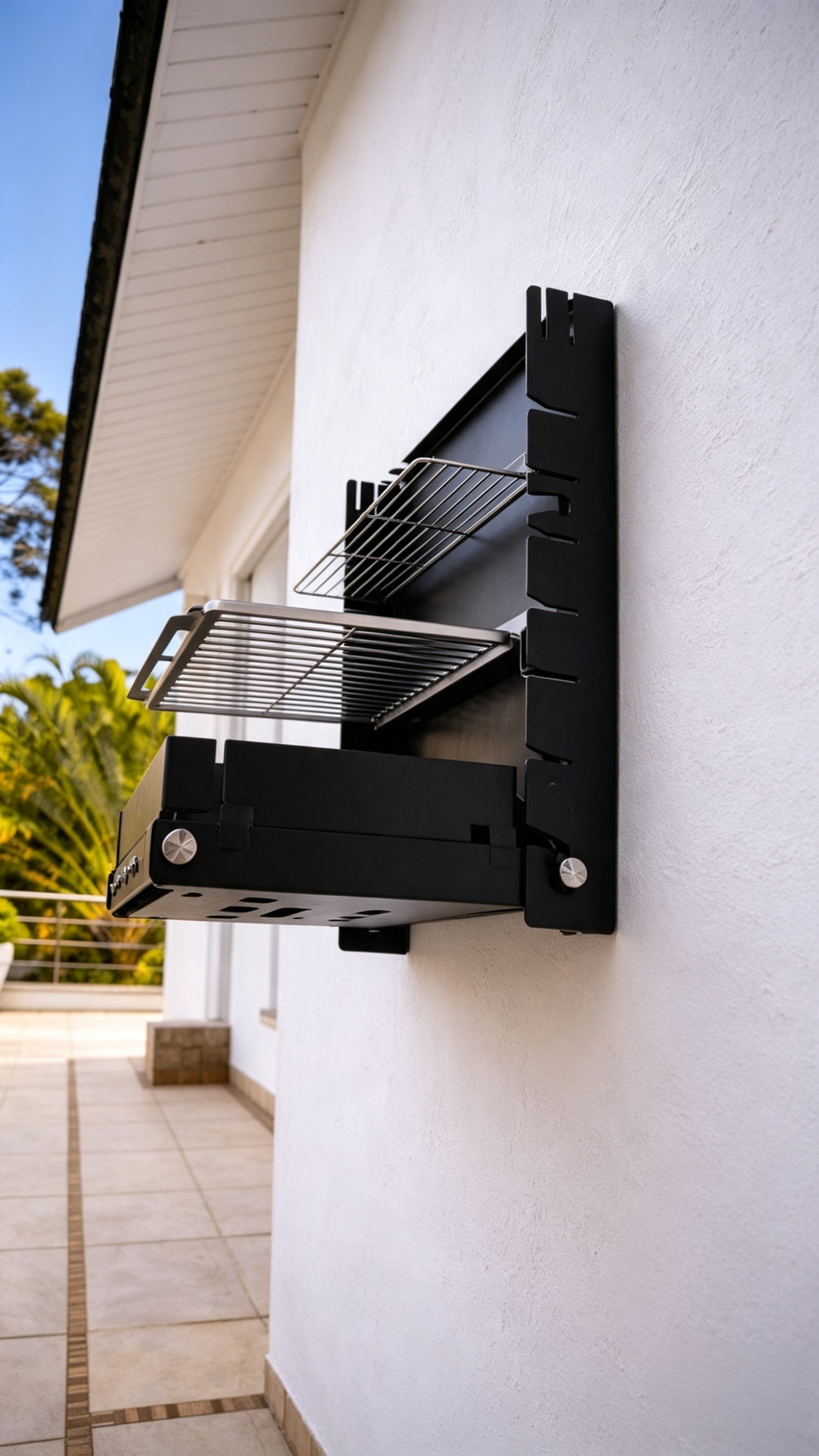 Wall Mounted Grill – Compact Foldable BBQ System