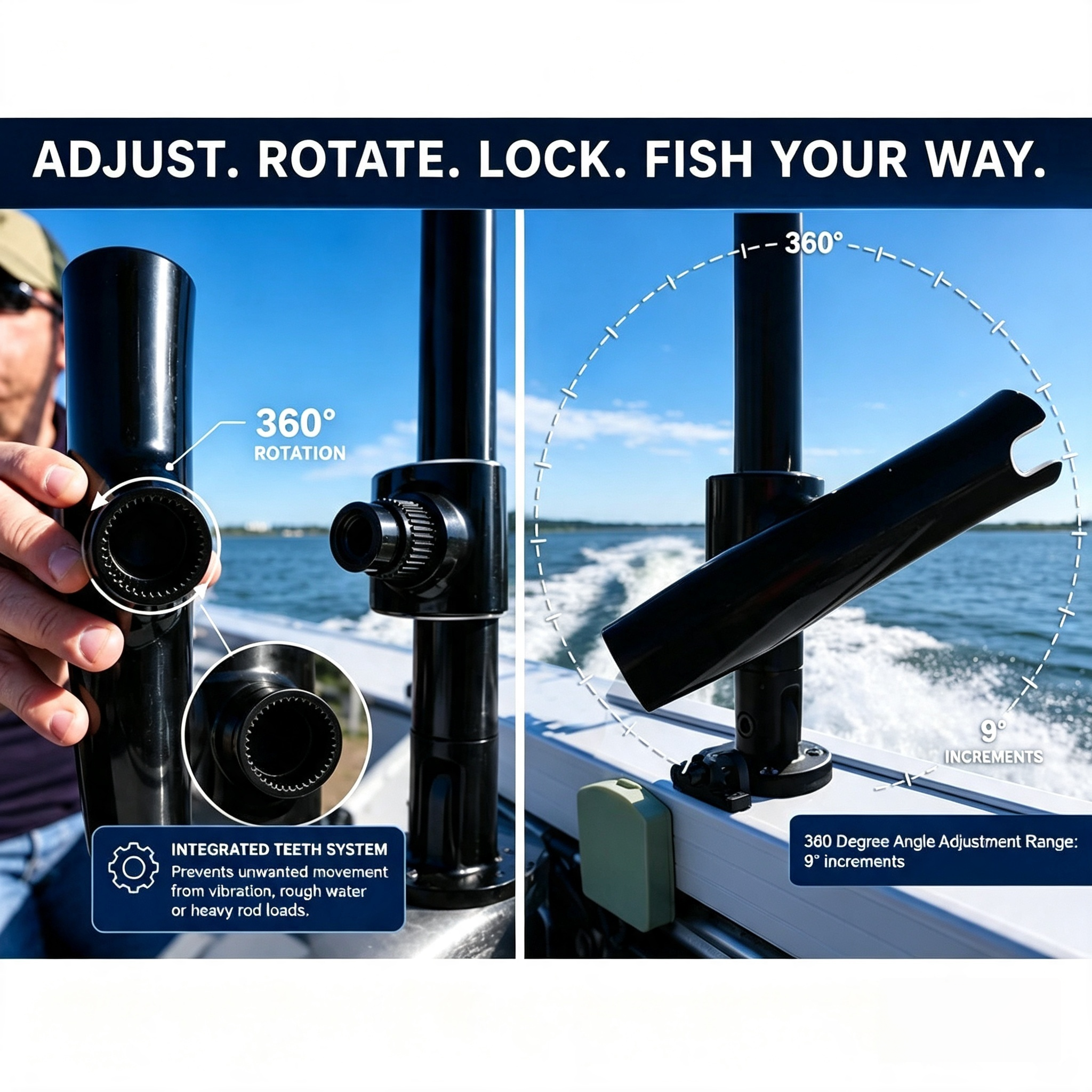 Clamp-On Rod Rack / Rocket Launcher – 6-Rod Storage System