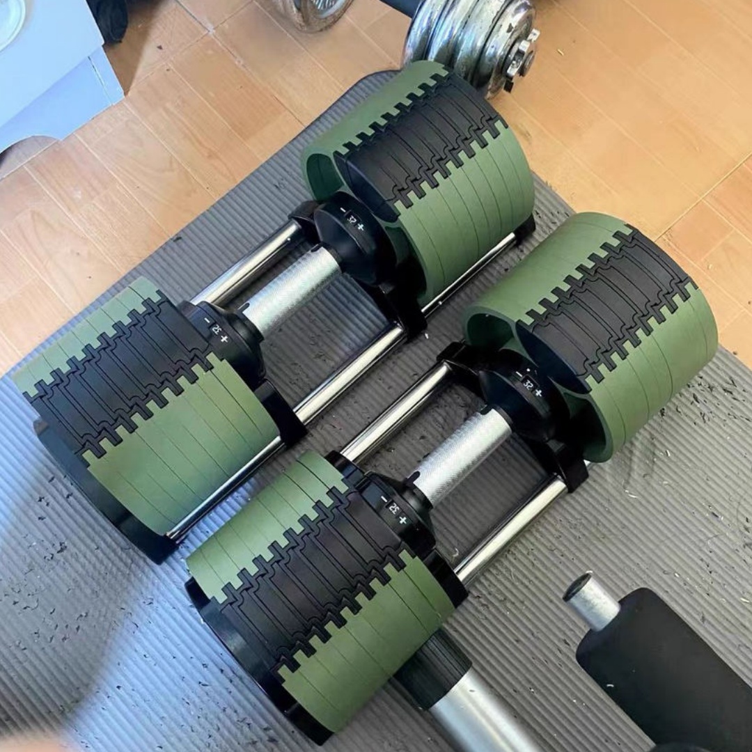 Quick-Adjust Home Strength Training Dumbbell, Adjustable Weight Set for Home Workouts & Small Spaces