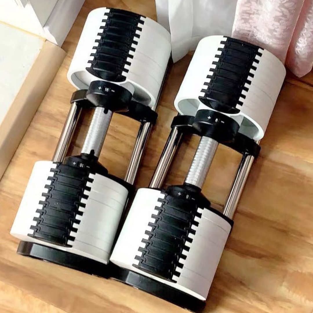Quick-Adjust Home Strength Training Dumbbell, Adjustable Weight Set for Home Workouts & Small Spaces