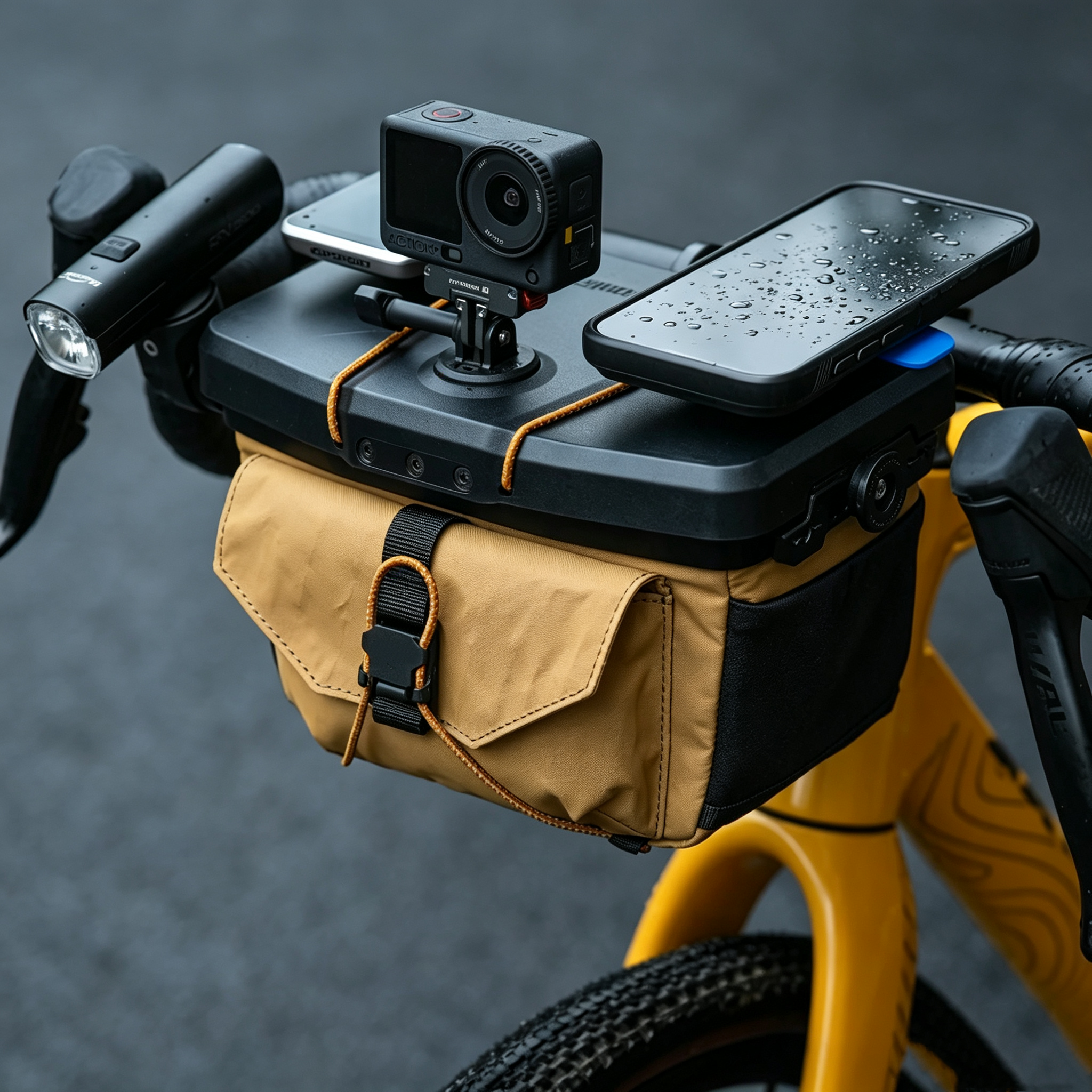 3.3L Modular Handlebar Bag – Quick‑Release Aluminum Mount, Device Platform, 1175g, Weather‑Resistant