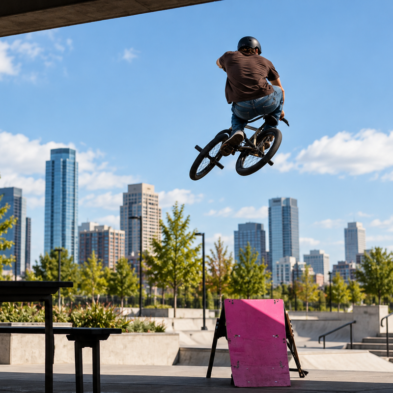 Portable Jump Ramp for Skateboards & Bikes – Lightweight Design for Street and Dirt Riding