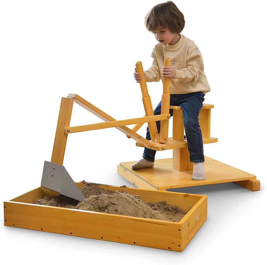 Outdoor Excavator Digger Toy – Child-Powered Ride-On Construction Toy