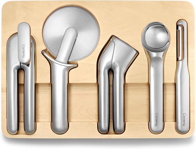 5-Piece Stainless Steel Kitchen Gadget Set with Storage Organizer