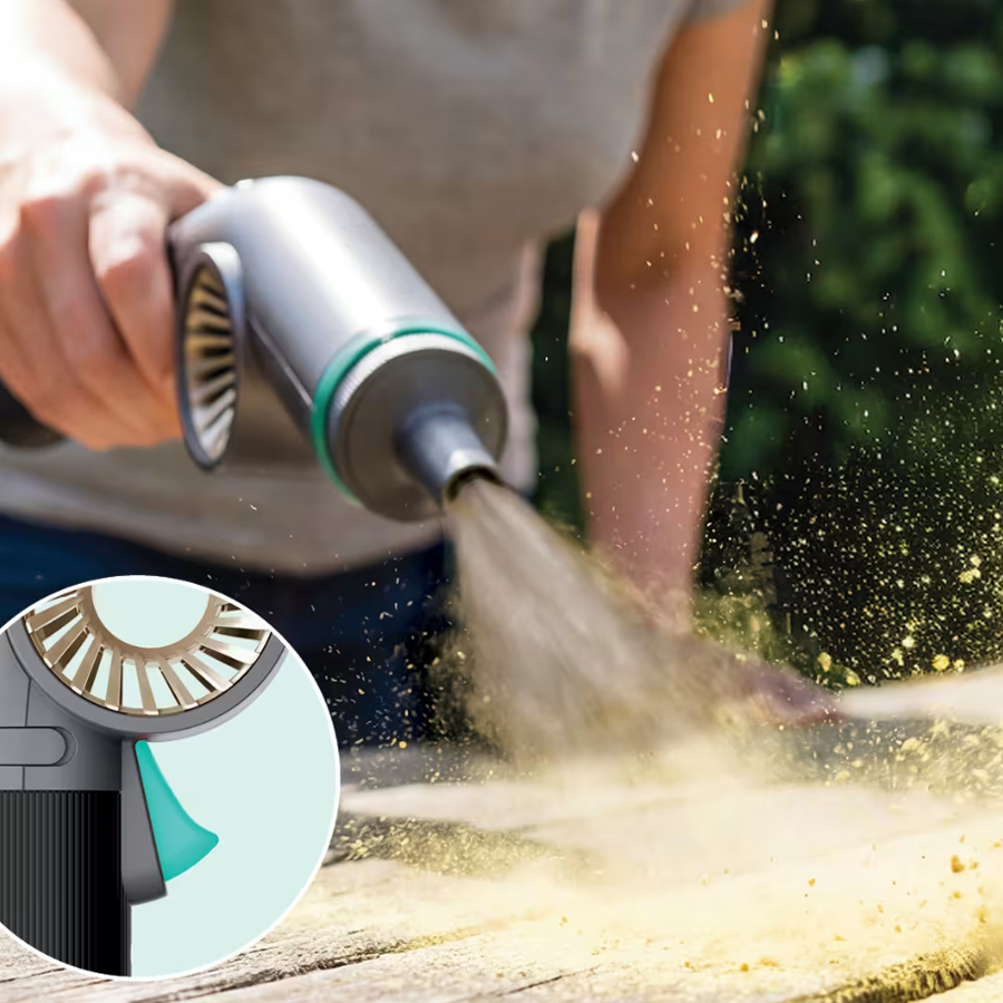 Air jet cleaner that integrates indoor and outdoor cleaning functions