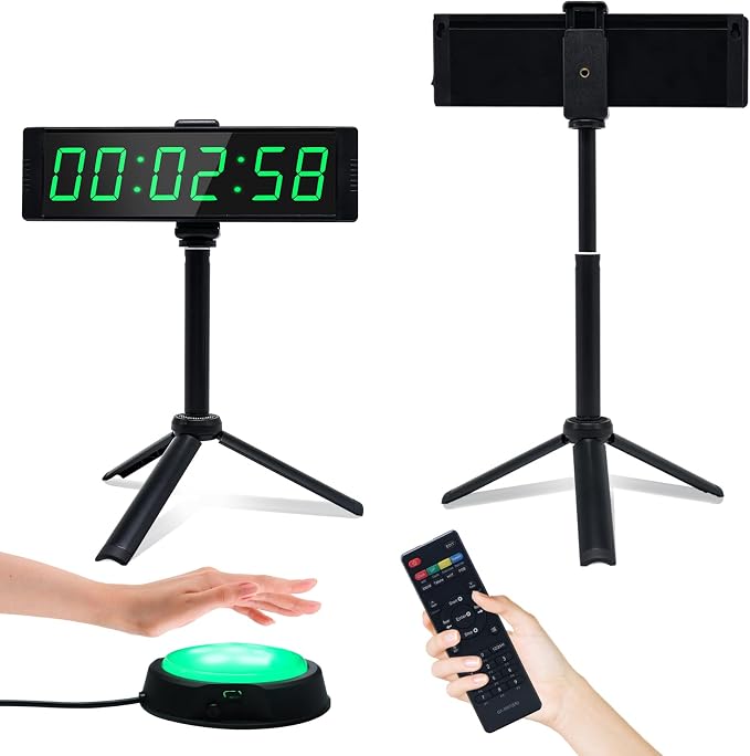 Digital Gym Timer Clock – Large LED Stopwatch & Countdown Timer