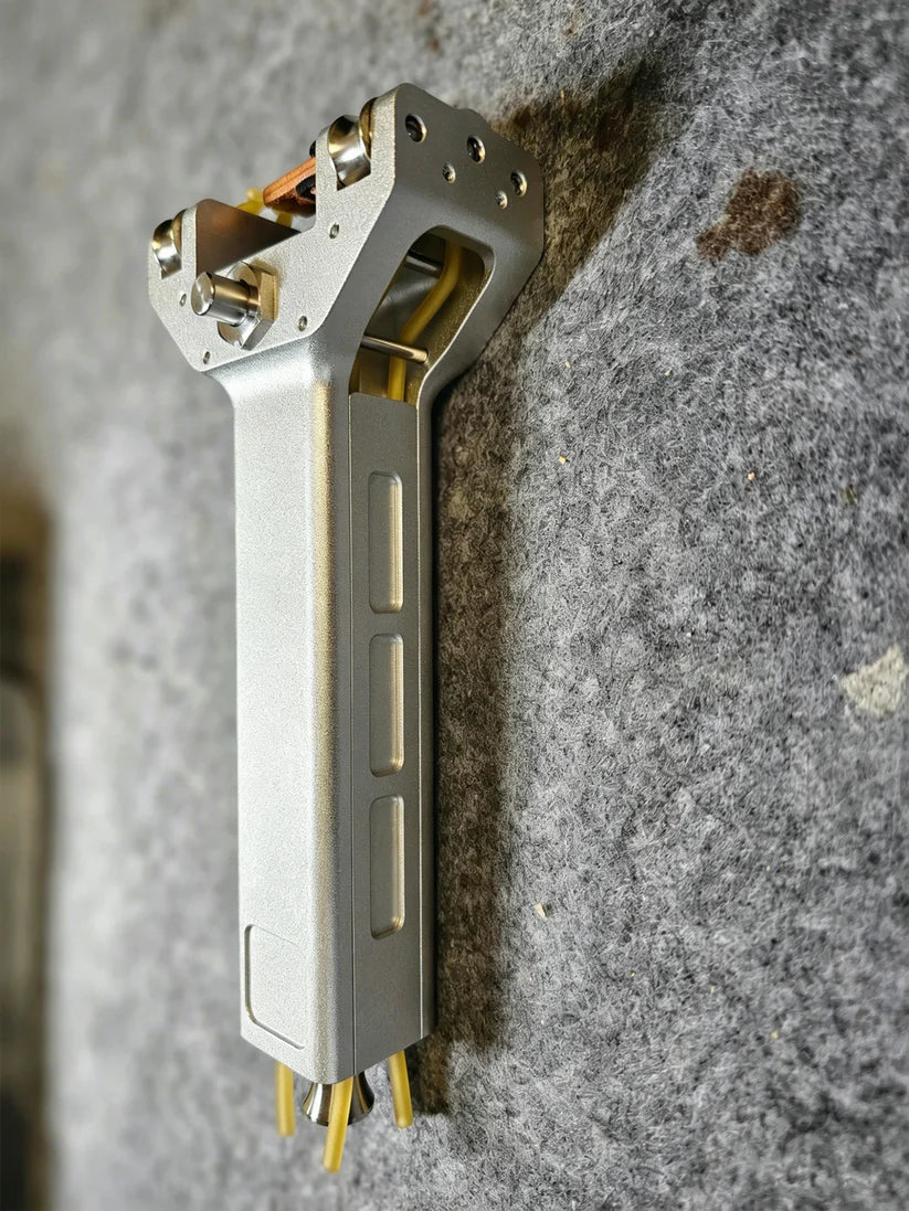 Telescopic Aluminum Alloy Slingshot – CNC-Machined, Quick-Change Bands