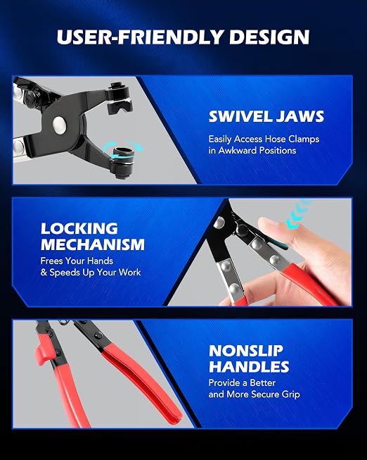 9-Piece Hose Clamp Pliers Set – Automotive Hose Repair Tool Kit