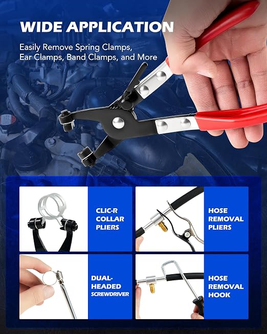 9-Piece Hose Clamp Pliers Set – Automotive Hose Repair Tool Kit