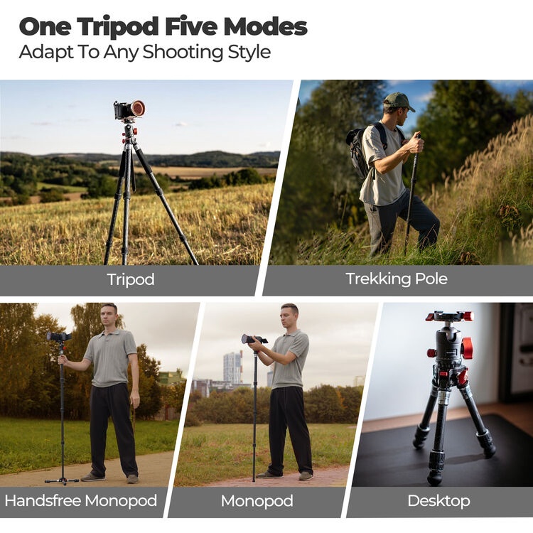 5-in-1 Real Multi Tripod – Carbon Fiber Versatile Support System