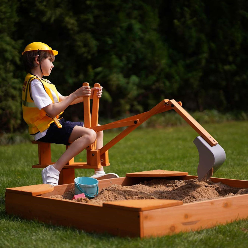 Outdoor Excavator Digger Toy – Child-Powered Ride-On Construction Toy