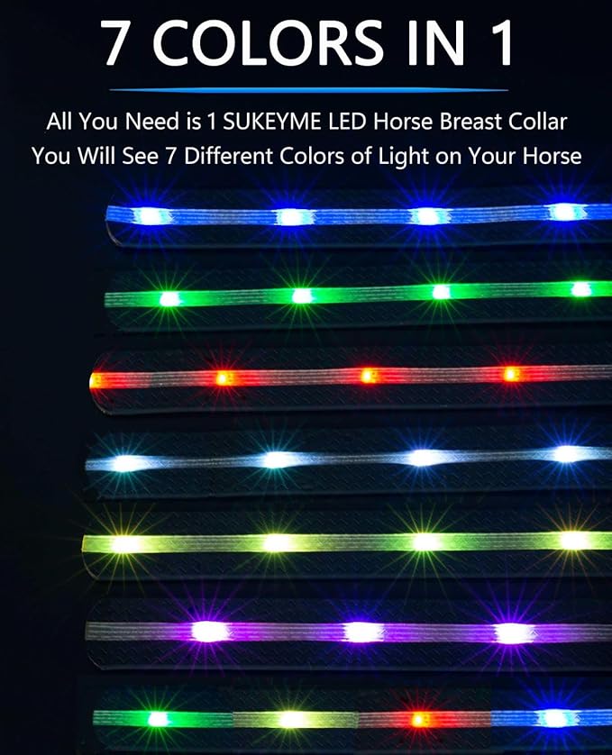 🐴 Reflective Adjustable Horse Breastplate & Collar Set