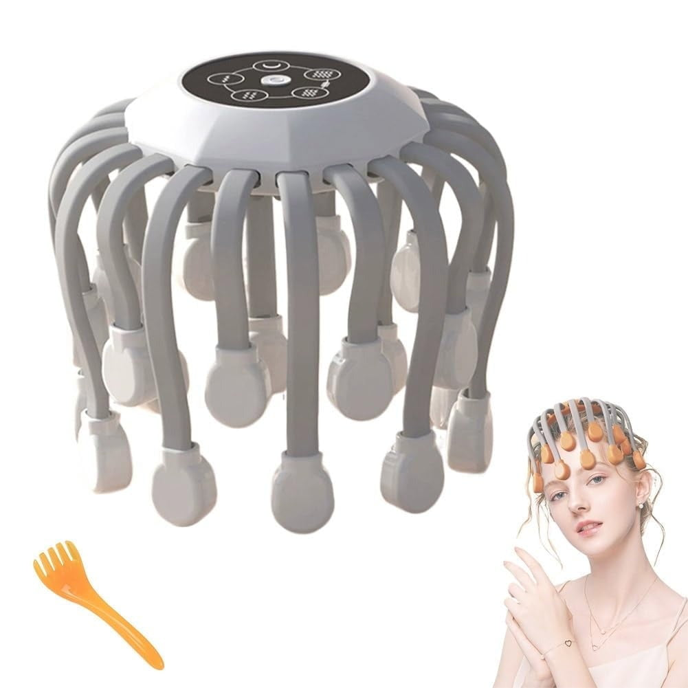 Head Massager with Music – 20 Vibration Points for Migraine Relief