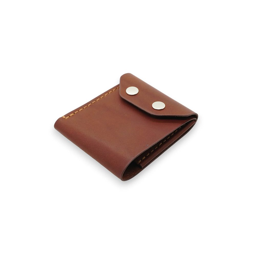 Wallet - Foldable, genuine leather, double magnetic clasp design