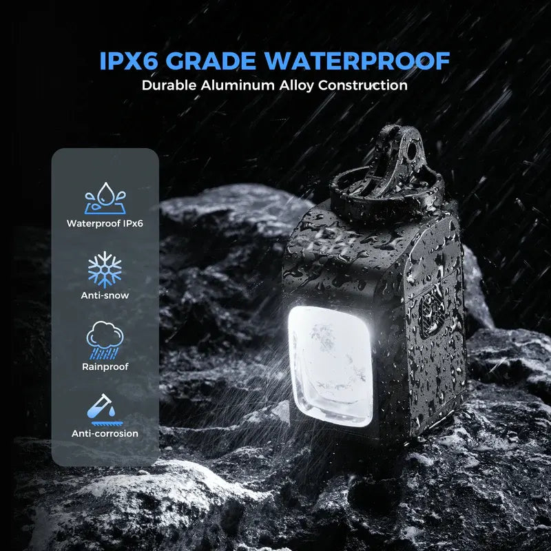 Bike Headlight with Remote & Digital Display – 600 Lumens, IPX6 Waterproof