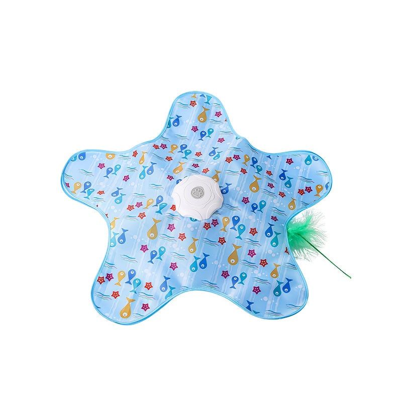 Interactive Cat Toy with Feather Motion, Random Movement Mode, and Non-Slip Base