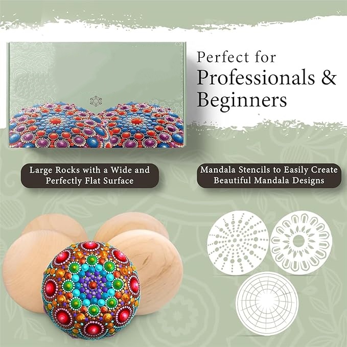 🎨 Mandala Rock Painting Kit – DIY Art & Craft Set