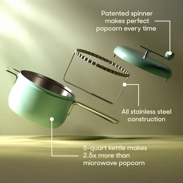 Modern Stovetop Popcorn Popper
