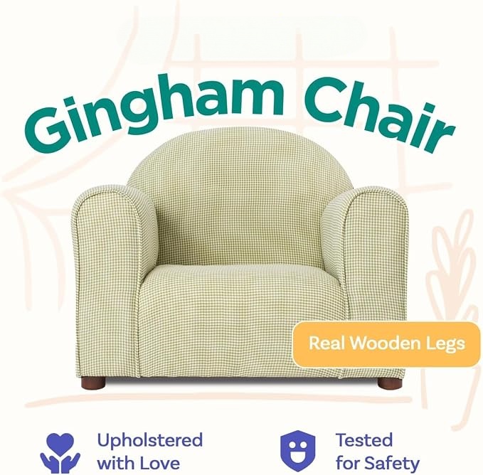 Personalized Kids Club Chair – Custom Embroidered Upholstered Armchair