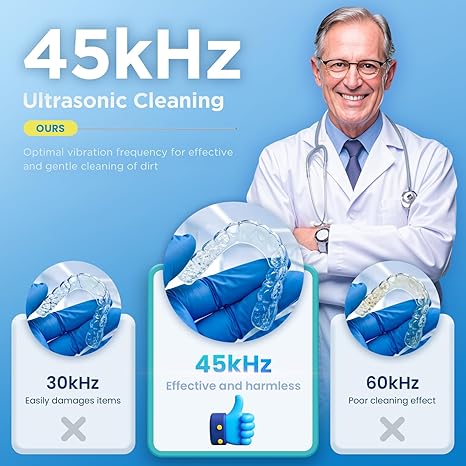🦷 Ultrasonic Dental & Retainer Cleaner – Deep Cleaning Machine