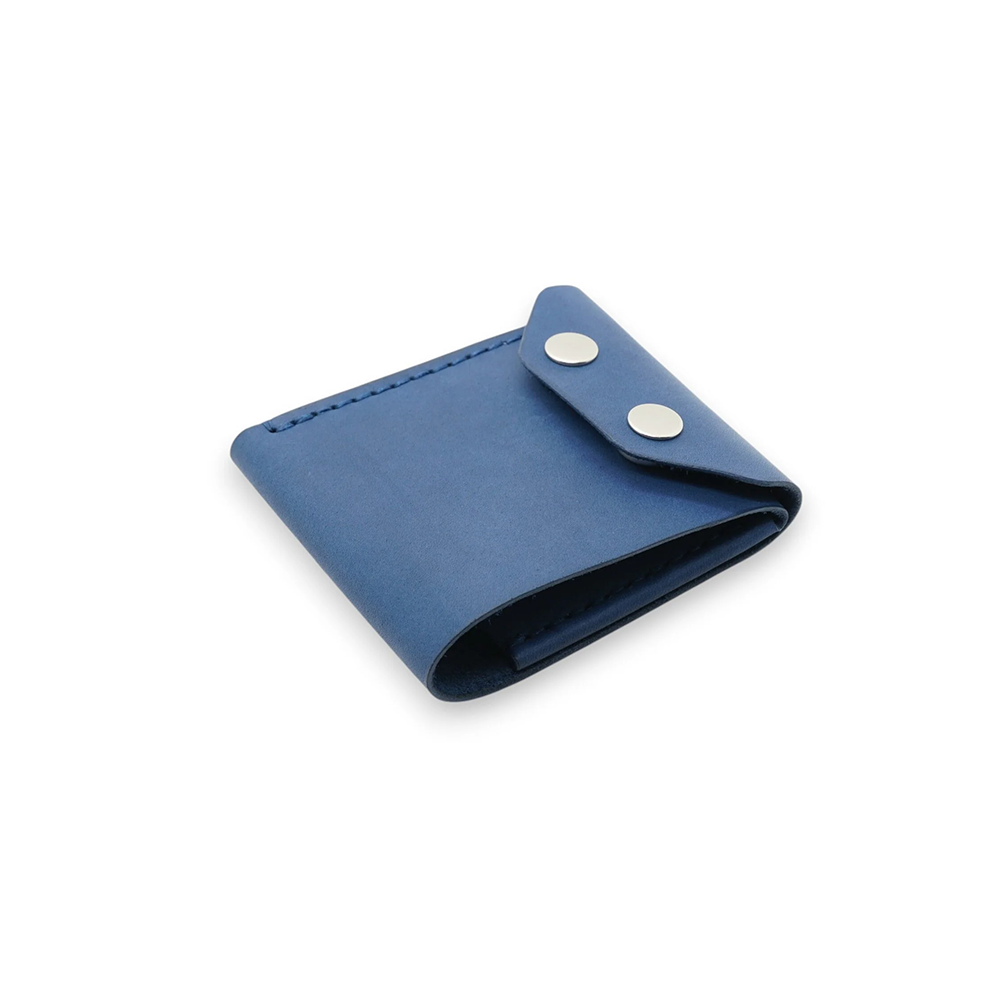 Wallet - Foldable, genuine leather, double magnetic clasp design