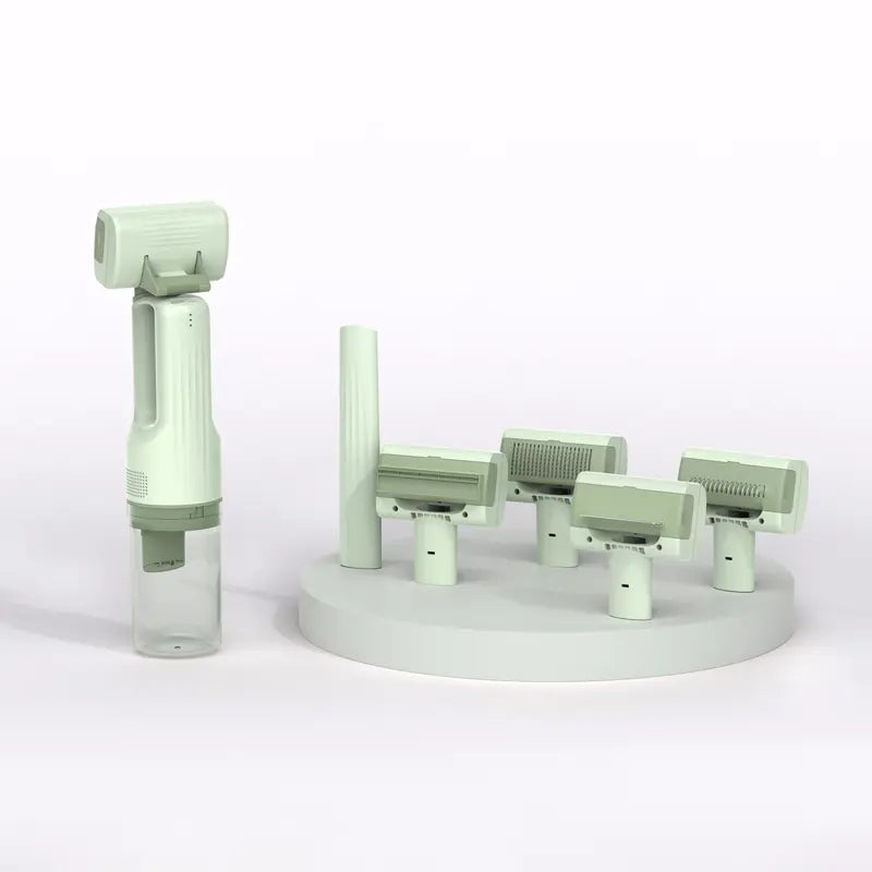 Wireless Pet Grooming Vacuum Brush – 3 Adjustable Combs with Ultra-Quiet Suction