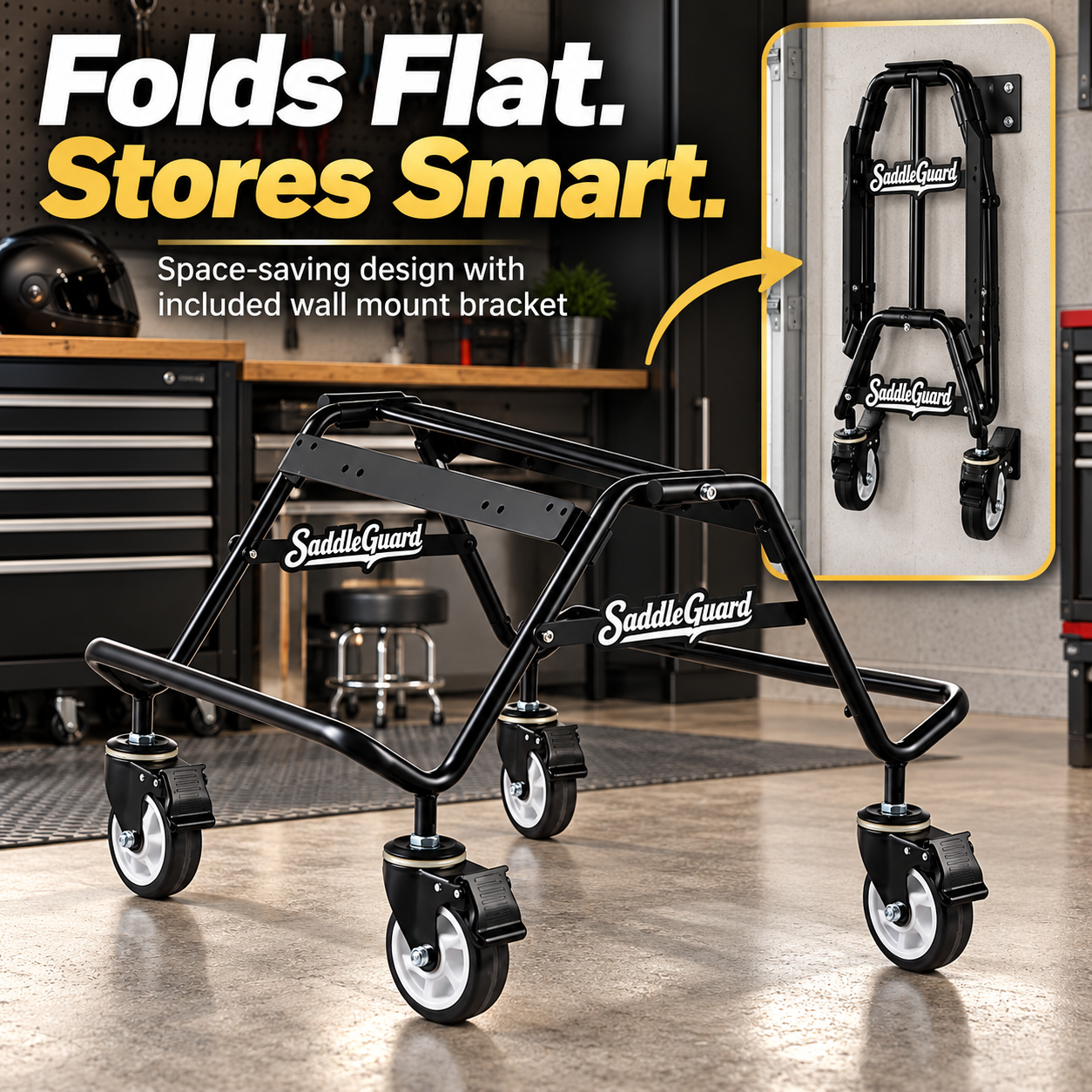 SaddleGuard Foldable Storage Stand