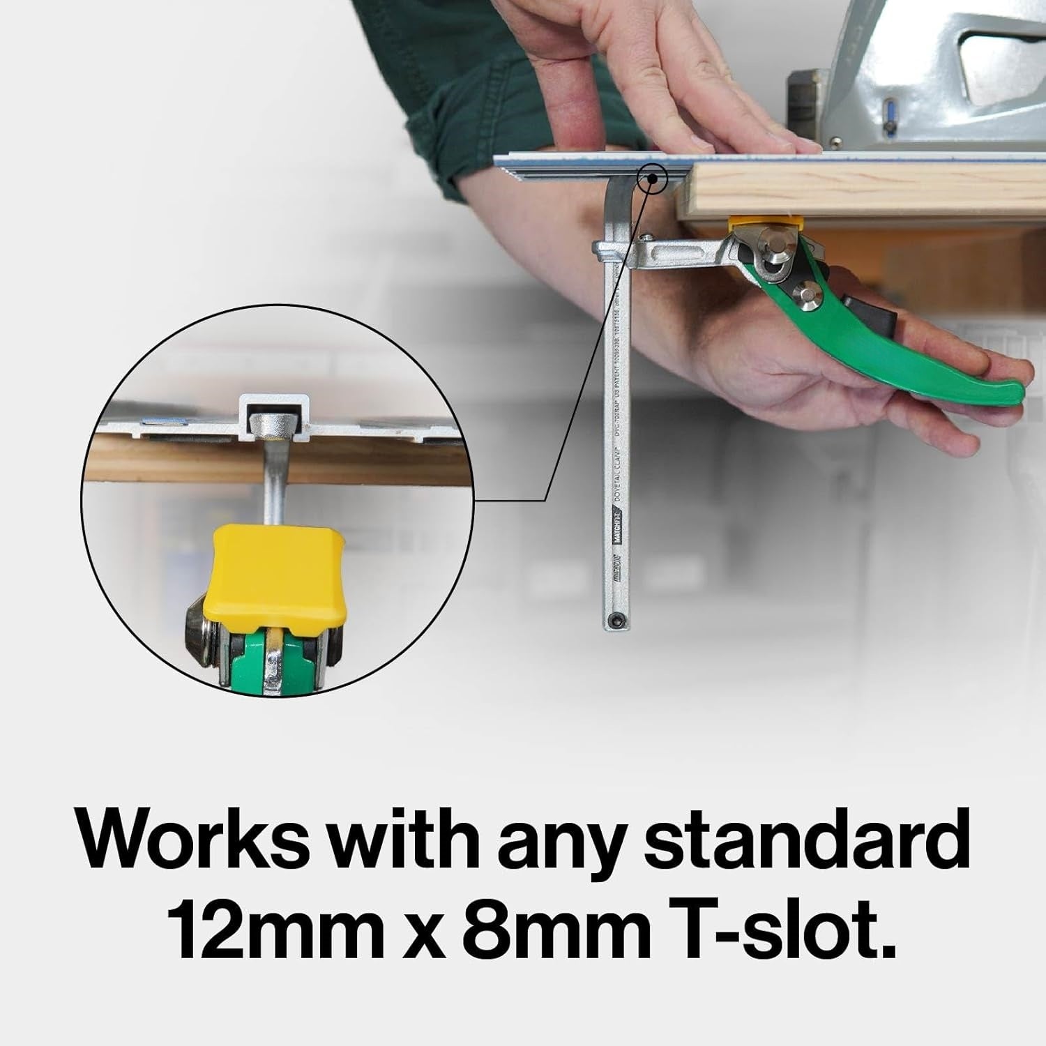 Trackless Dovetail Ratchet Clamp with Instant-Pump Mechanical Lever & Pro-Grade Heavy-Duty Down-Force