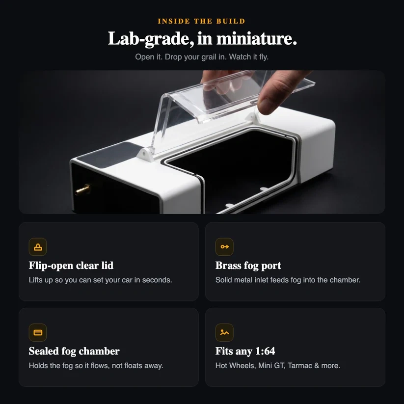 WindChaser – Desktop Wind Tunnel for 1:64 Diecast Cars