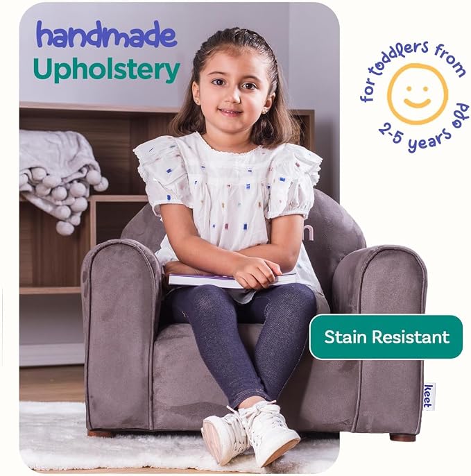 Personalized Kids Club Chair – Custom Embroidered Upholstered Armchair
